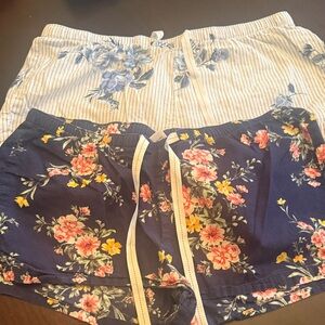 Floral Print pajama Shorts Set